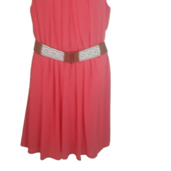 Iz Byer sheer/lined belted summer dress - Picture 3 of 6